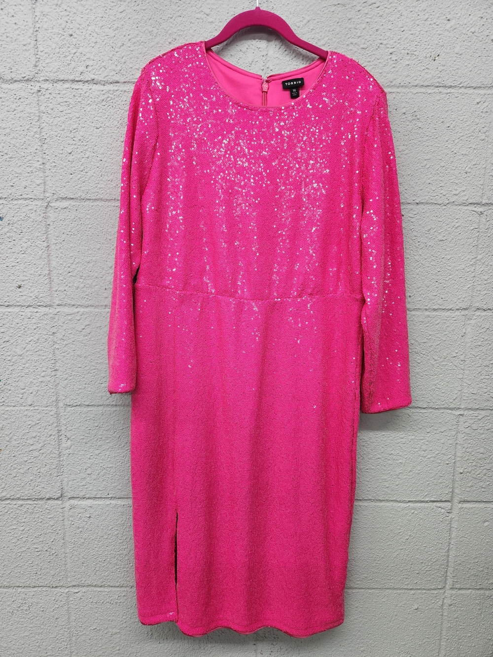 torrid Hot Pink Sequin Sheath Dress